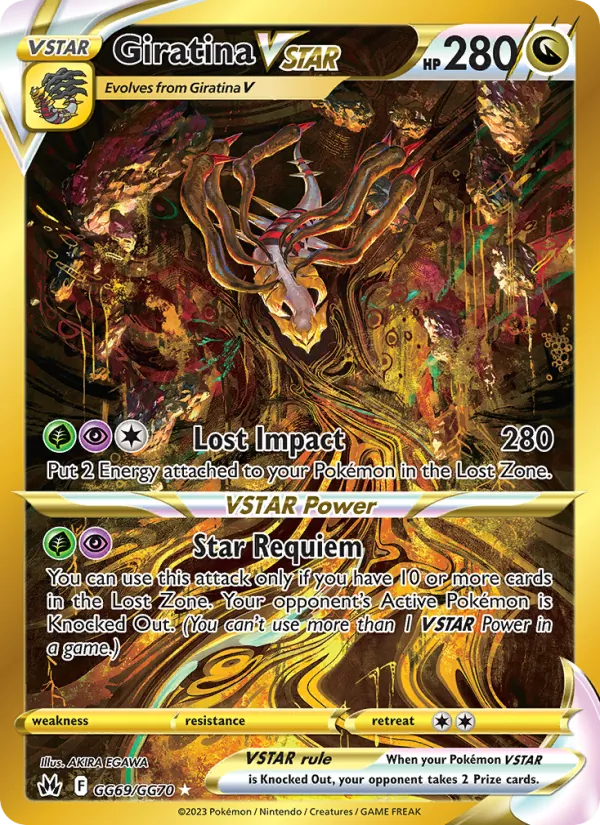 Giratina Vstar Pokémon Crown Zenith Secret Rare #GG69/GG70