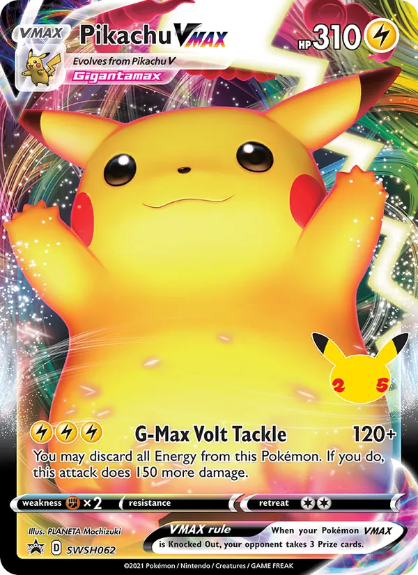You are purchasing a Pikachu VMAX #SWSH062. You will receive the exact item in the photographs. Thank you for looking. Listed With Mascot.