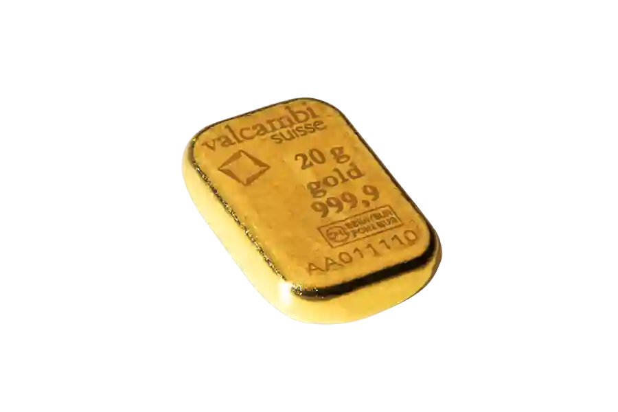 20 Gram Valcambi Cast Gold Bar