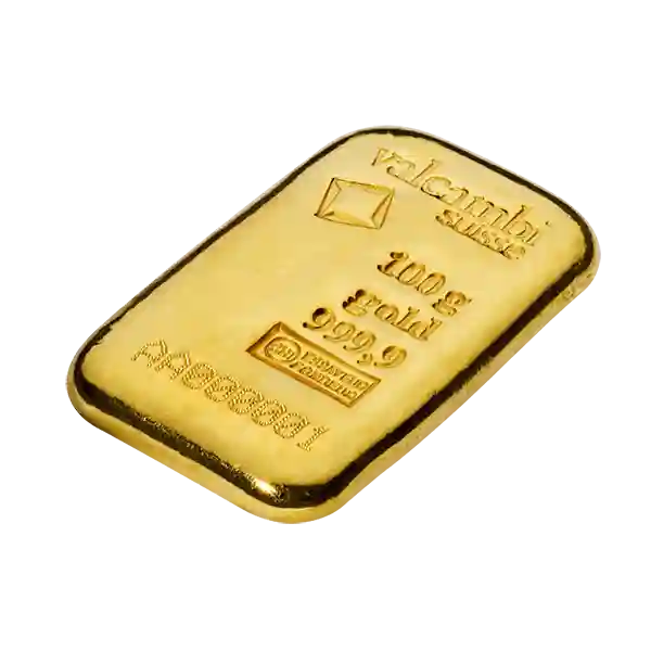 100 Gram Valcambi Cast Gold Bar