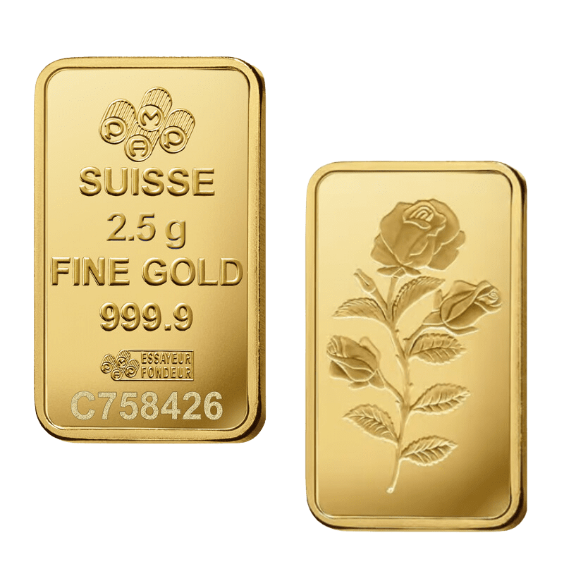 2.5 Gram PAMP Rosa Gold Bar