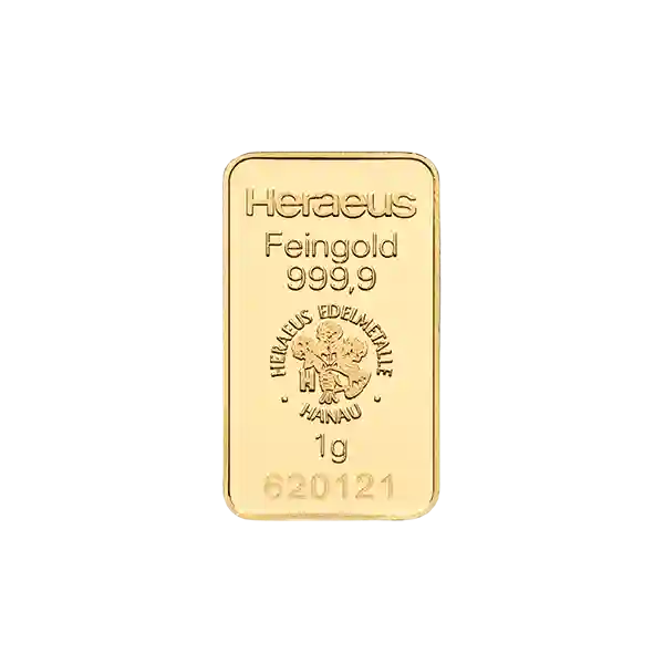 1 Gram Heraeus Minted Gold Bar