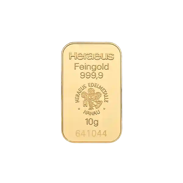 10 Gram Heraeus Minted Gold Bar