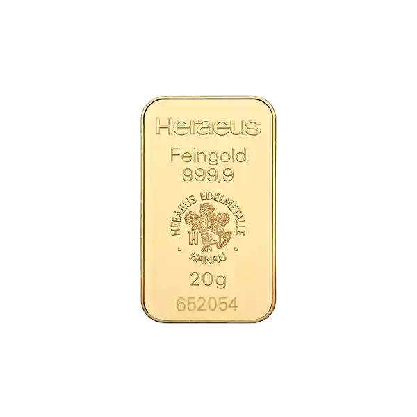 20 Gram Heraeus Minted Gold Bar