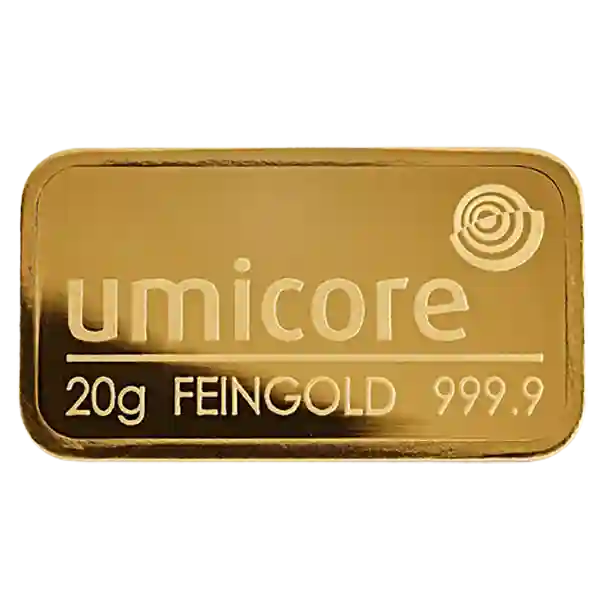 20 Gram Umicore Minted Gold Bar