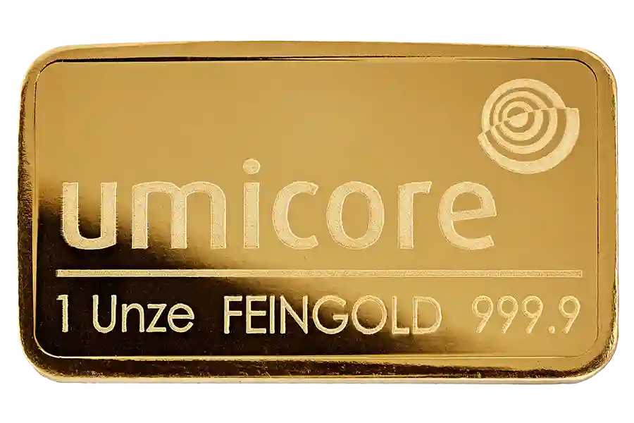 1 Ounce Umicore Minted Gold Bar