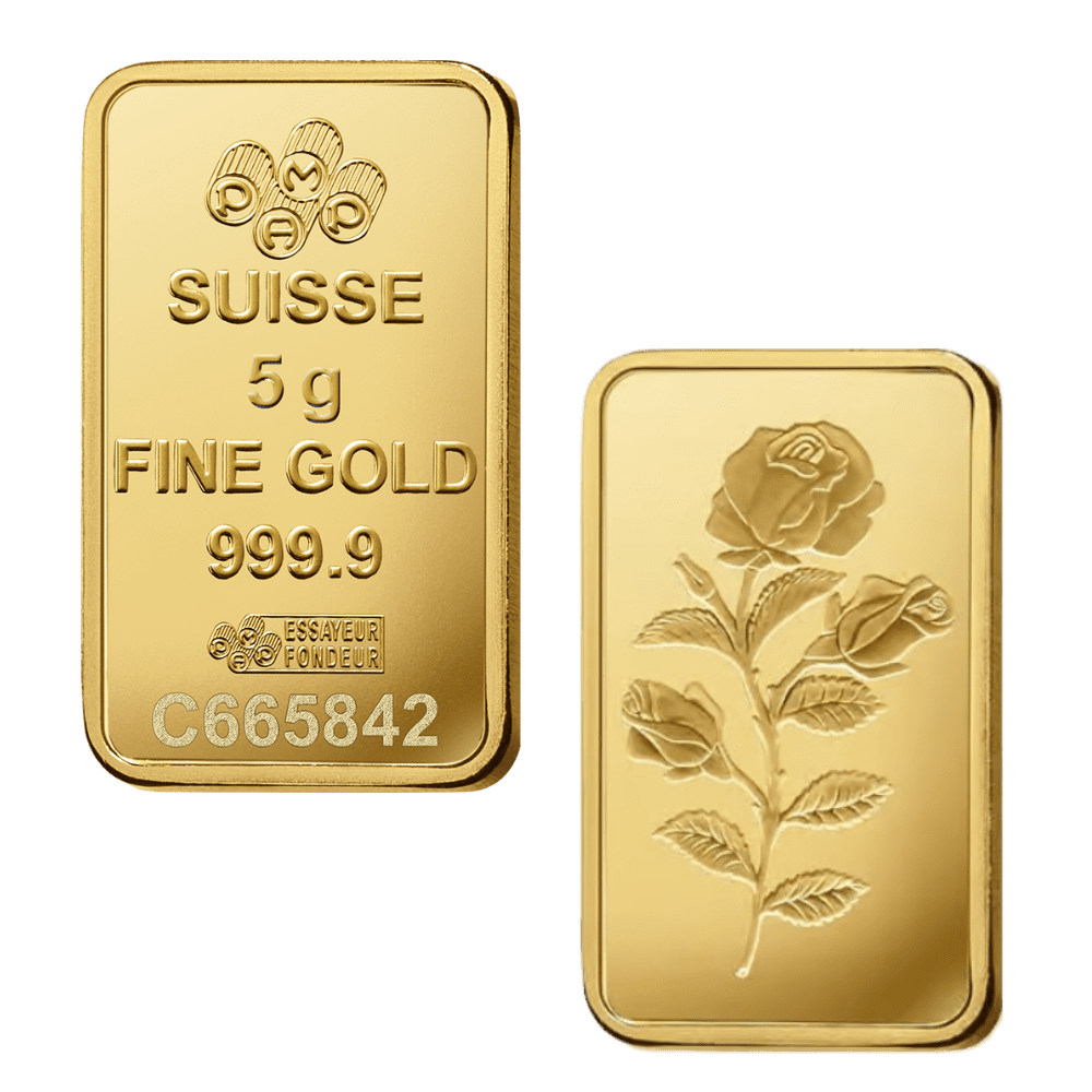 5 Gram PAMP Rosa Gold Bar