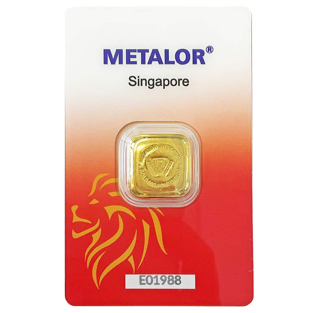 1 Ounce Metalor Singapore Gold Cast Bar