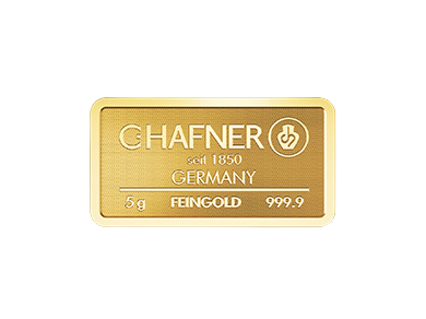 5 Gram C.Hafner Minted Gold Bar