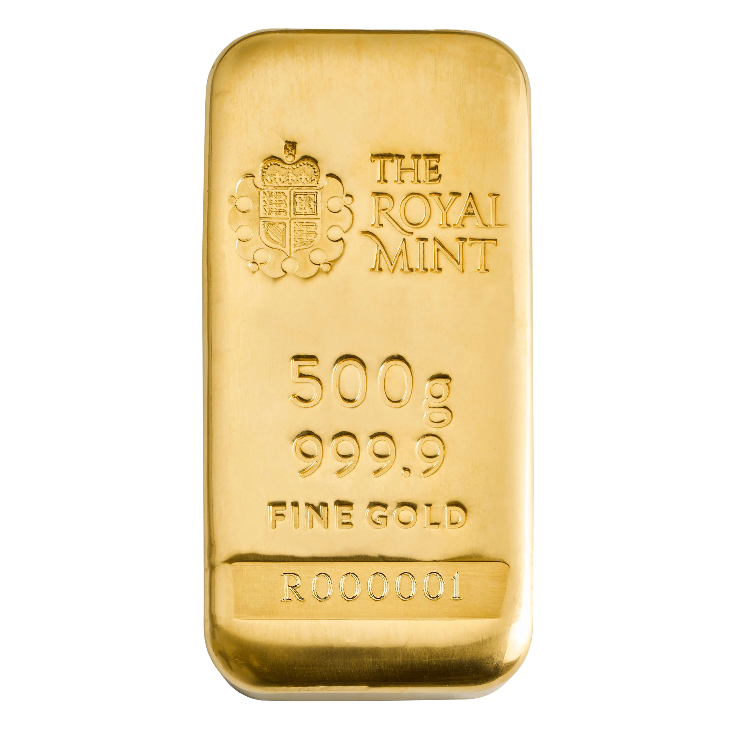 500 Gram Royal Mint Cast Gold Bar