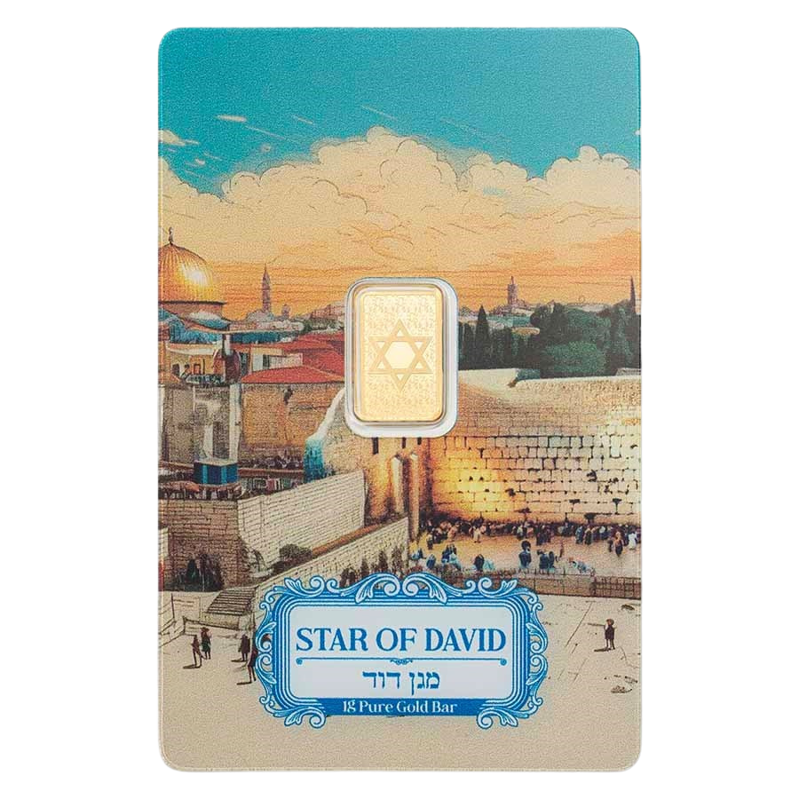 1 Gram PAMP Star of David Gold Bar