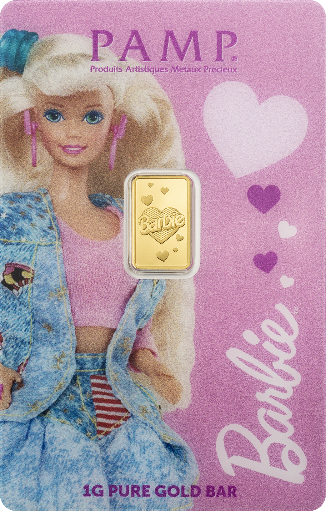 1 Gram PAMP Barbie Valentine’s Day Gold Bar
