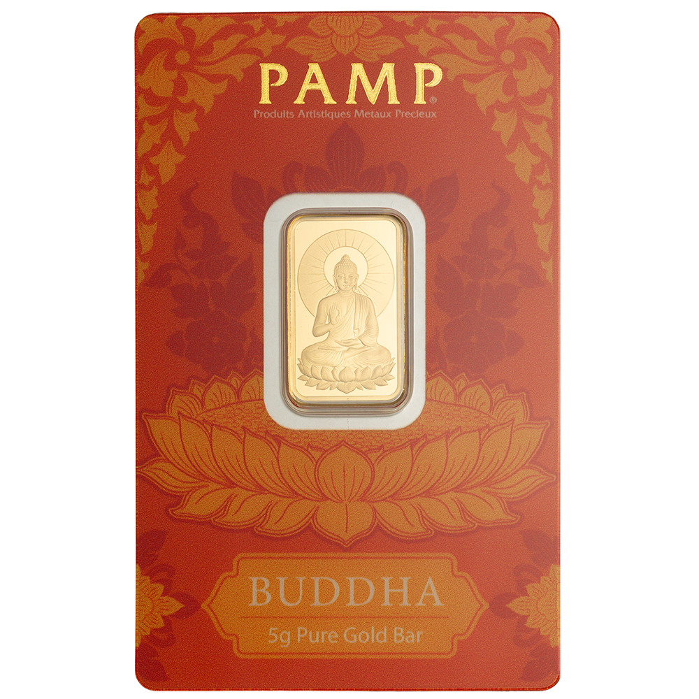 5 Gram PAMP Buddha Pure Gold Bar