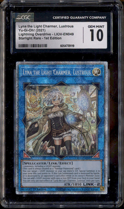 2021 Yu-Gi-Oh Lightning Lyna The Light Charmer Lustrous 1st Edition CGC 10