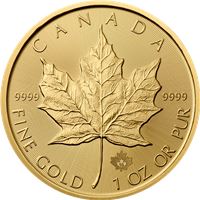 1 oz Gold Canadian Maple Leaf - Random Year