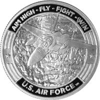 US Air Force F-15 Fighter Jet & Guy Harvey 1 oz Silver Round (...
