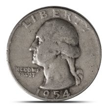 90% Silver Washington Quarters ($100 FV, Circulated)
