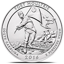2016 5 oz ATB Fort Moultrie at Fort Sumter National Monument Silver Coin