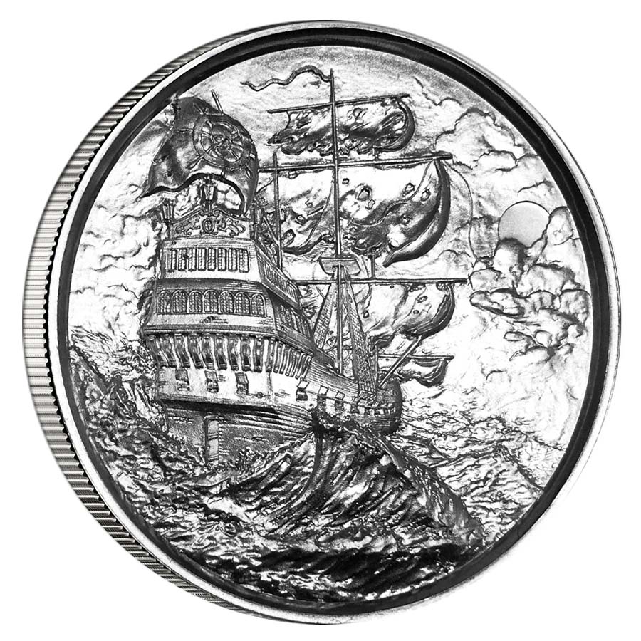 2 oz Privateer Ultra High Relief Silver Round