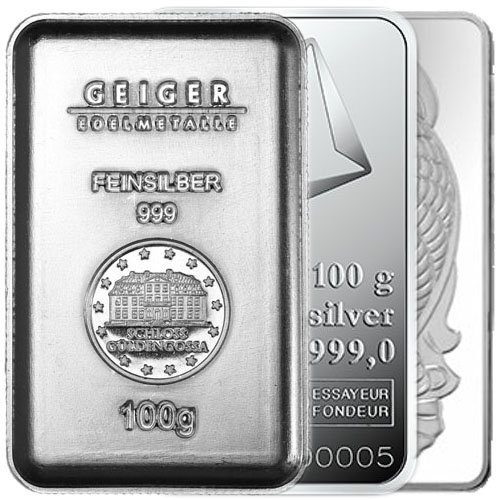 100 Gram Silver Bar (Varied Condition, Any Mint)