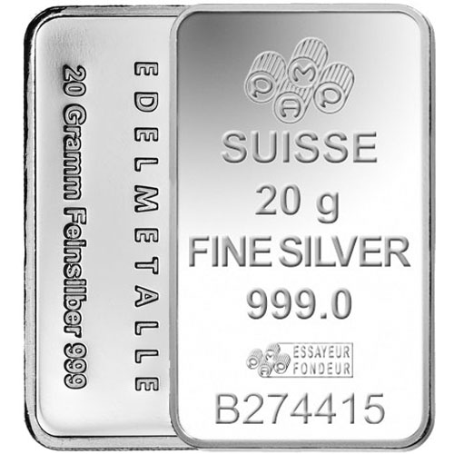 20 Gram Silver Bar (Varied Condition, Mint)