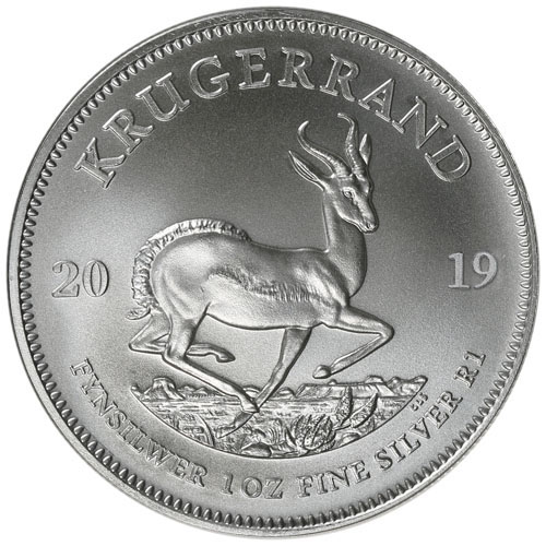 2019 1 oz South African Silver Krugerrand Coin (BU)
