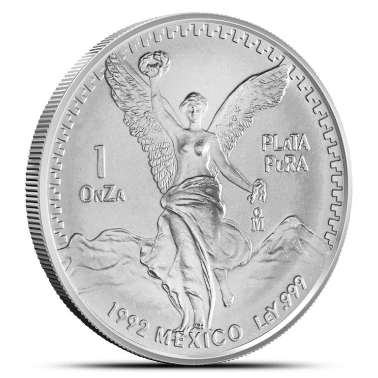 1992 1 oz Mexican Silver Libertad Coin