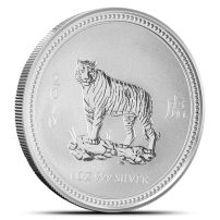 2010 Australia Lunar Tiger 1 oz Silver Coin