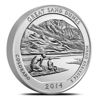 2014 ATB Great Sand Dunes National Park 5 oz Silver Coin