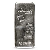 1 Kilo Silver Cast Bar New with Assay | Valcambi