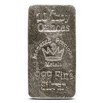 10 oz Silver Hand Poured Stacker Bar New | Monarch