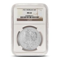 1921 Morgan Silver Dollar Coin MS64 PCGS or NGC