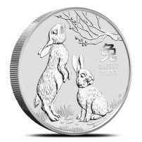 2023 Australian Lunar Rabbit 2 oz Silver Coin BU