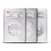 5 oz ATB Silver Coin MS69 Varied Label, PCGS or NGC