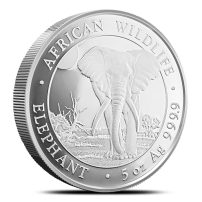 2025 Somalia Elephant 5 oz Silver Coin BU