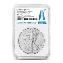 2025 (P) Eagle Privy American Eagle 1 oz Silver Coin NGC MS70 Advanced Release