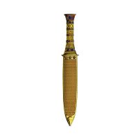 2025 Colorized Samoa King Tutankhamun's Dagger Shaped 2 oz Silver Coin with Box &amp; Coa, Gilded