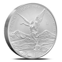 2025 Mexican Libertad 2 oz Silver Coin BU