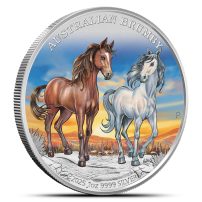 2025 Colorized Australian Brumby 1 oz Silver Coin BU