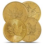 1 oz Gold Canadian Maple Leaf Coins (Random Year, .9999 Pure)