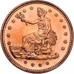 1 oz Copper Trade Dollar Rounds (New)