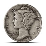 90% Silver Mercury Dimes ($5 FV, Circulated)