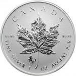 2014 1 oz Lunar Horse Privy Silver Canadian Maple Leaf Coins (BU)