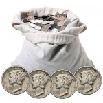 90% Silver Mercury Dimes ($100 FV, Circulated)