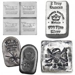 2 oz Silver Bars (Varied Condition, Mint)