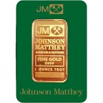 1 oz Gold Johnson Matthey Bars (Varied Design w Assay)