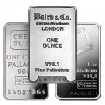 1 oz Palladium Bars (Varied Condition, Any Mint)