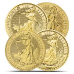 1 oz Gold British Britannia Coins (Random Year)
