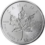 2018 1 oz Silver Canadian Incuse Maple Leaf Coins