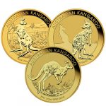 1/2 oz Gold Australian Kangaroo Coins (Random Years, BU)